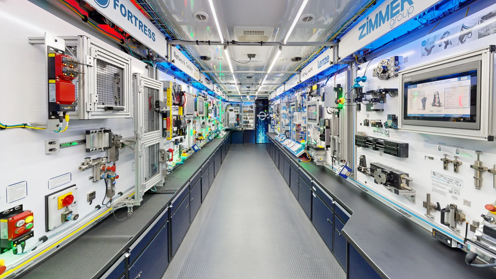 HH Barnum Automation Trailer Interior