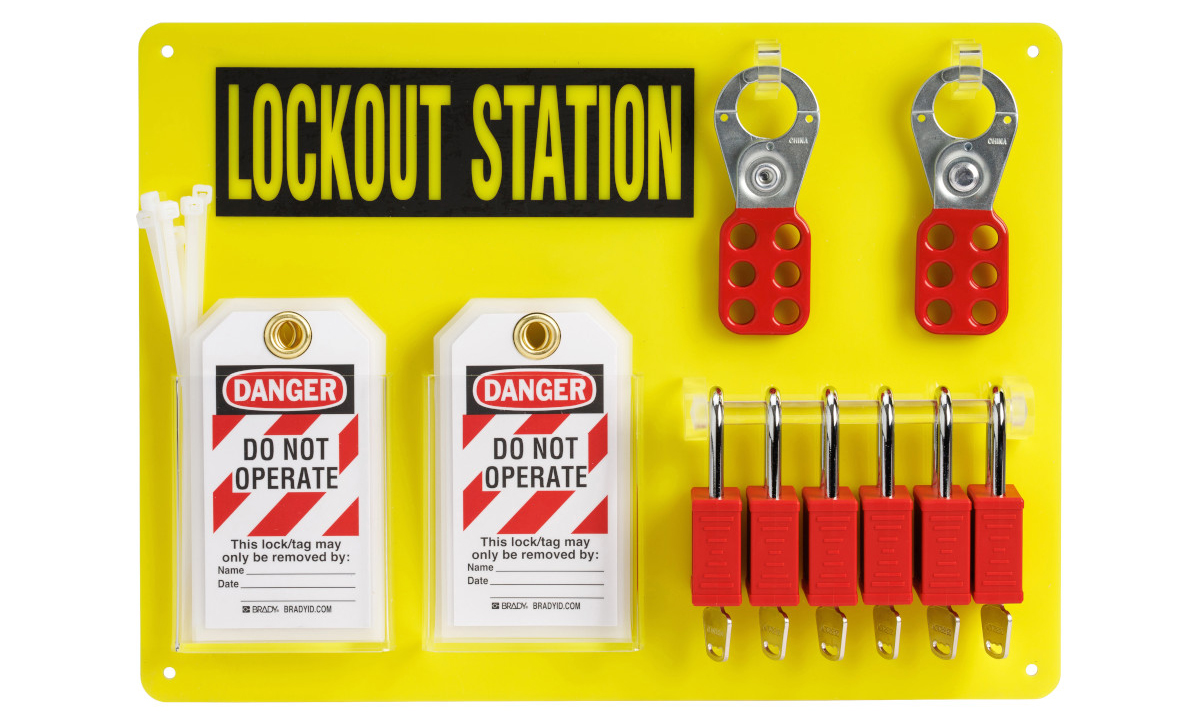 Brady Lockout Tagout - 6-Lock Lockout Board