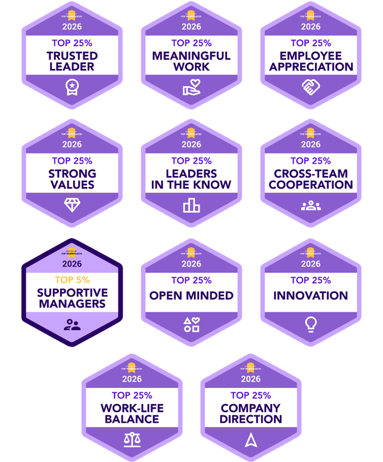 HH Barnum Top Workplace Culture Badges 2026